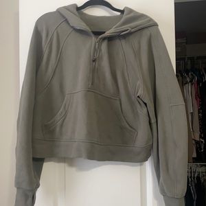Lululemon Grey Sage Scuba 1/2 Zip